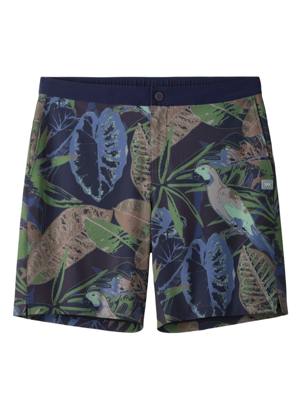 Rhone Barrier Swim Shorts Men’s Small Standard Fit Lined Tropical Floral Green